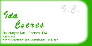 ida cseres business card